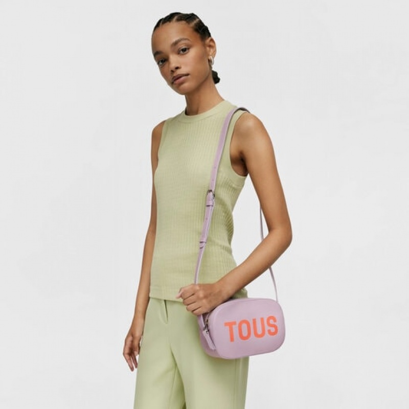 Tous Leder Logo Lynn Umhängetasche Lila | Österreich-RDCTQL318
