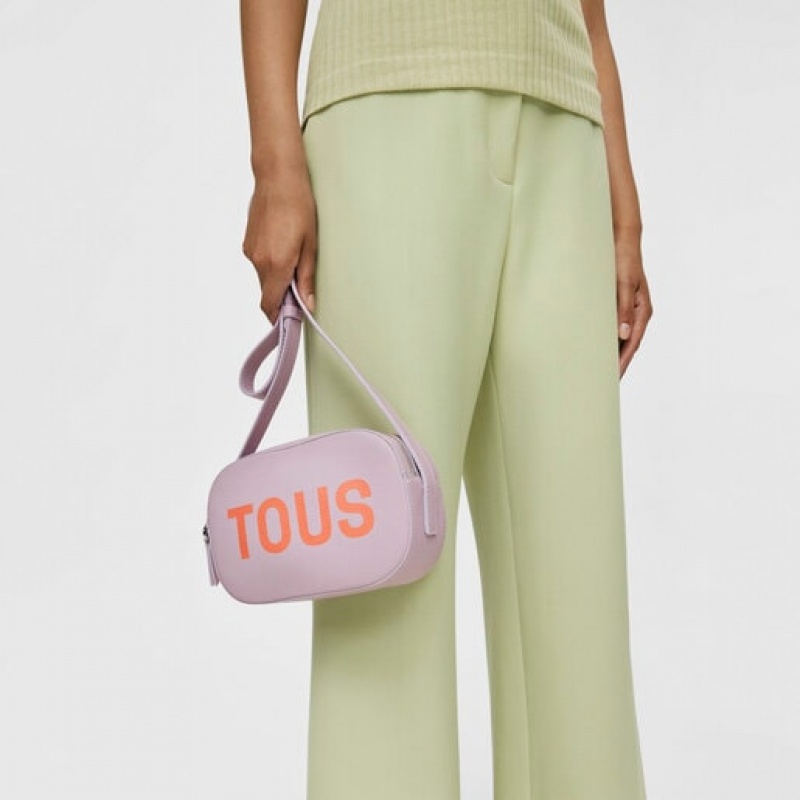 Tous Leder Logo Lynn Umhängetasche Lila | Österreich-RDCTQL318