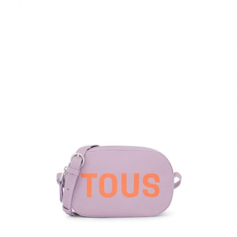 Tous Leder Logo Lynn Umhängetasche Lila | Österreich-RDCTQL318