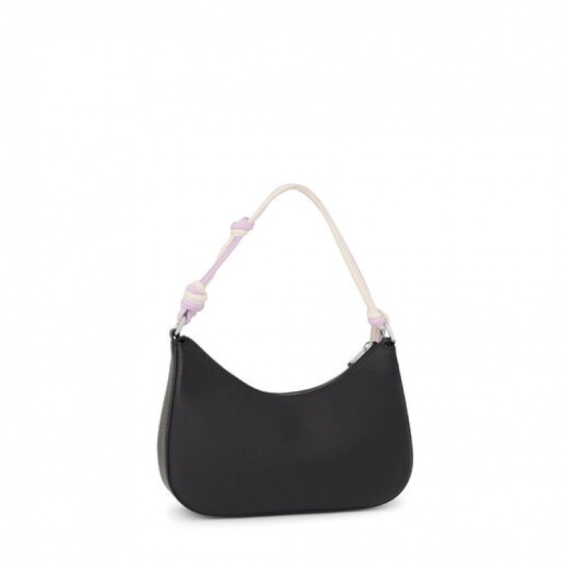 Tous Leder Lynn Schultertasche Schwarz | Österreich-XLDUGK178