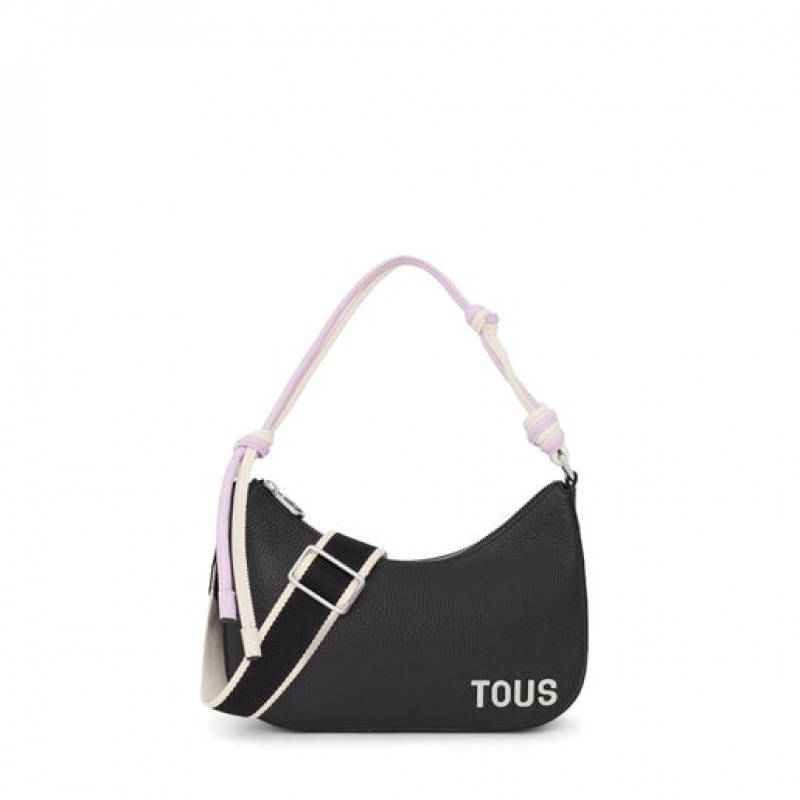 Tous Leder Lynn Schultertasche Schwarz | Österreich-XLDUGK178