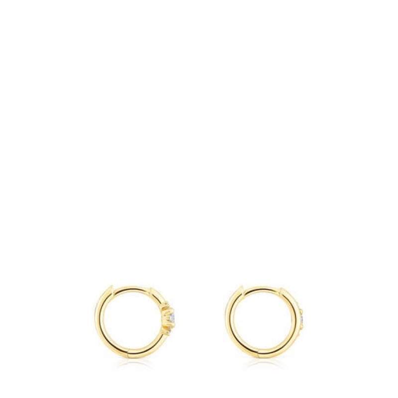 Tous Les Classiques Hoop With Diamonds Ohrringe Gold | Österreich-OFHVNQ936