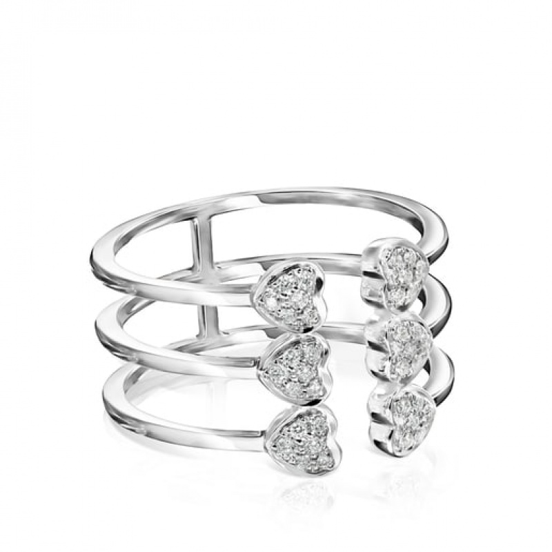 Tous Les Classiques Open With Diamonds Ring Silber | Österreich-IJRVYE461