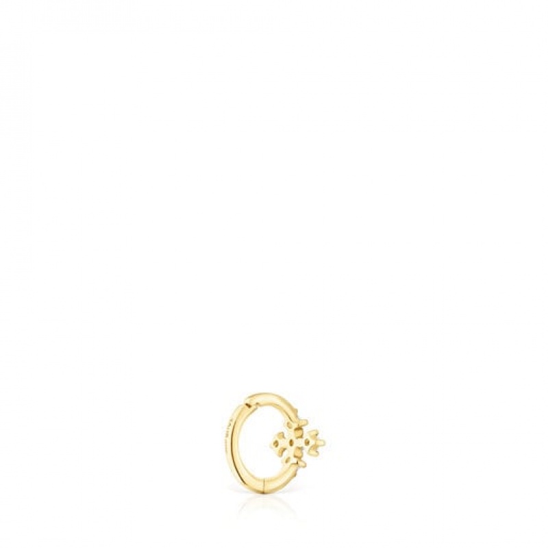 Tous Les Classiques Small Cross Hoop With Diamonds Ohrringe Gold | Österreich-XYSRPD825