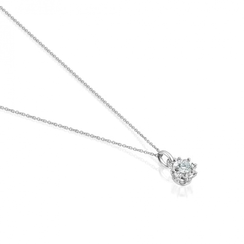 Tous Les Classiques With Medium Diamond Rosette Halskette Silber | Österreich-SBDOWK689