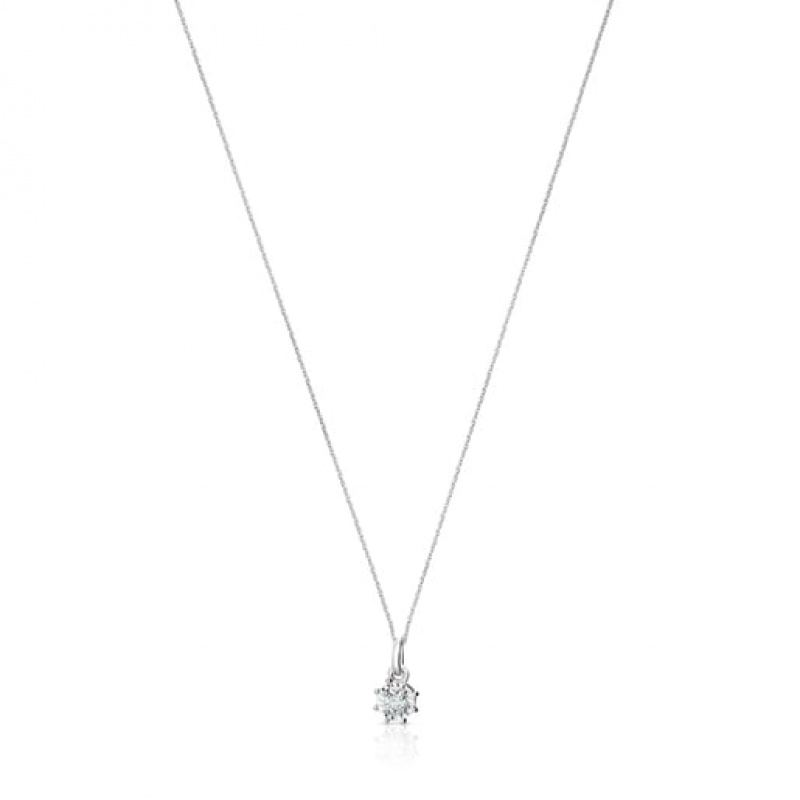 Tous Les Classiques With Medium Diamond Rosette Halskette Silber | Österreich-SBDOWK689