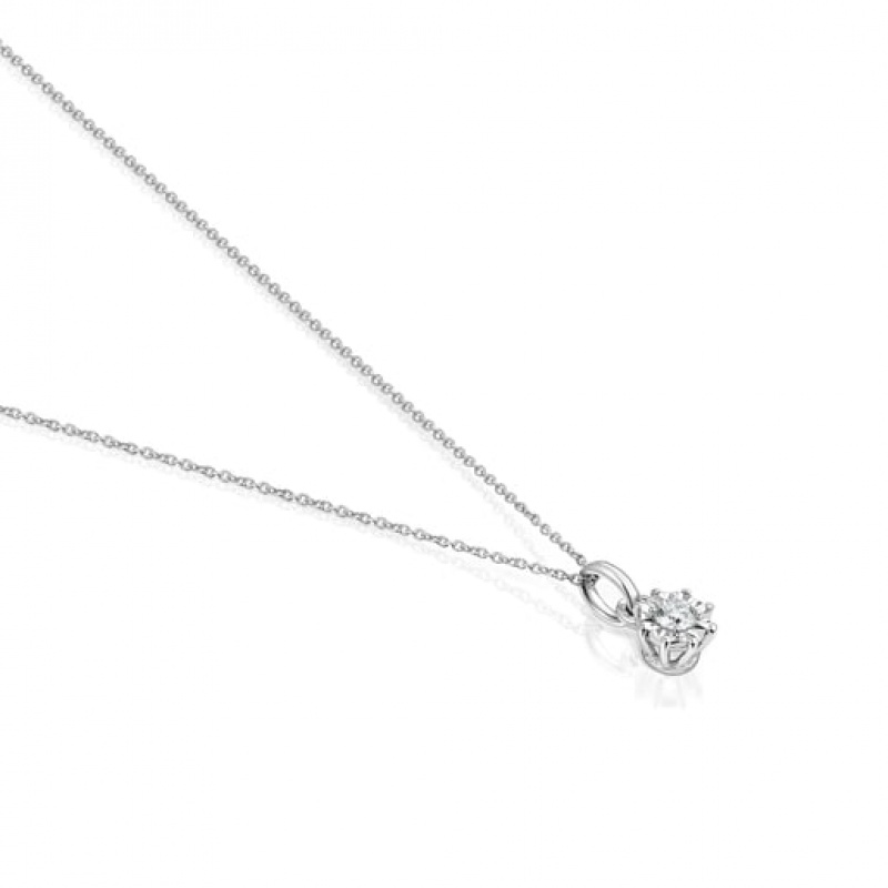 Tous Les Classiques With Small Diamond Rosette Halskette Silber | Österreich-JILZGC378