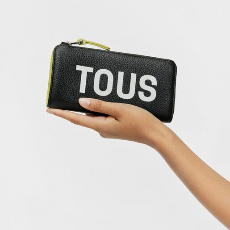 Tous Logo Lynn Leder Geldbörse Schwarz | Österreich-HXSWFI031