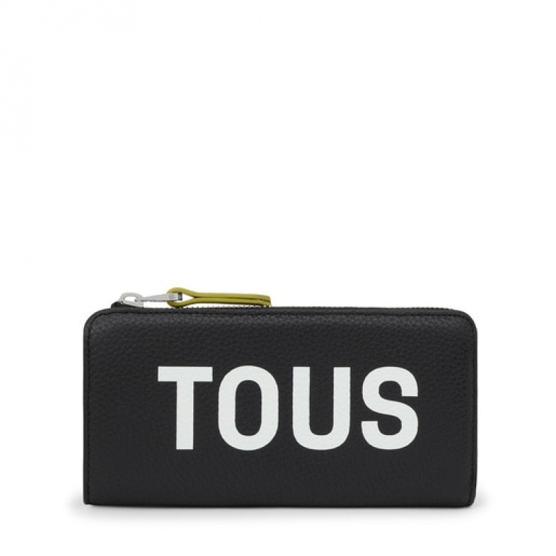 Tous Logo Lynn Leder Geldbörse Schwarz | Österreich-HXSWFI031