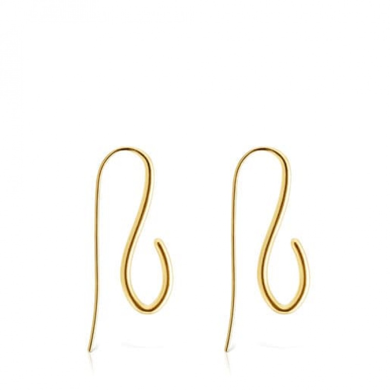 Tous Long Bent Ohrringe Gold | Österreich-OQTBUR215