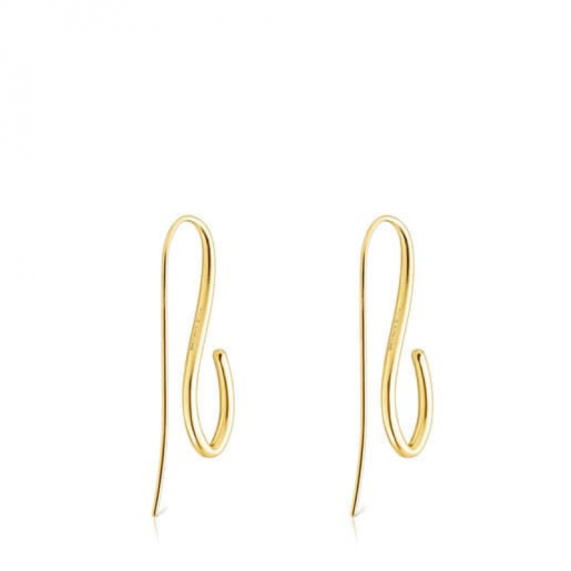 Tous Long Bent Ohrringe Gold | Österreich-OQTBUR215