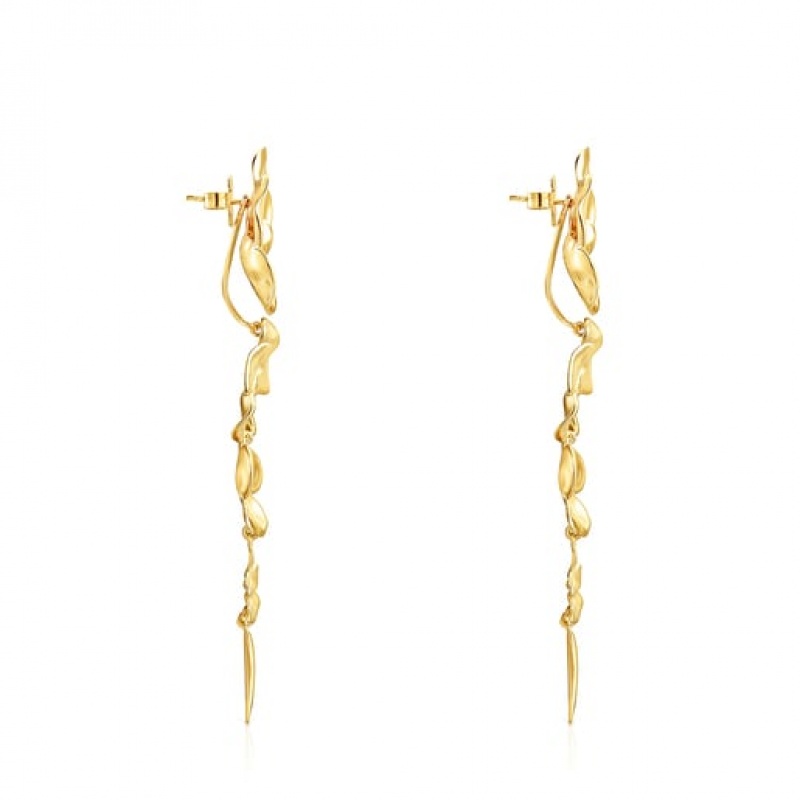Tous Long Fragile Nature Ohrringe Gold | Österreich-CGMYHQ359