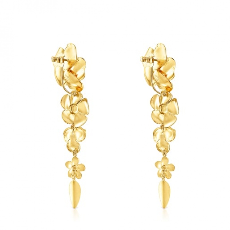 Tous Long Fragile Nature Ohrringe Gold | Österreich-CGMYHQ359