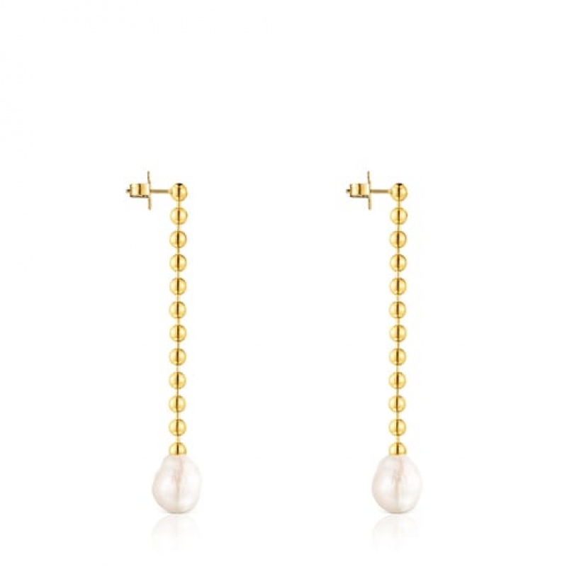 Tous Long Gloss With Pearl Ohrringe Gold | Österreich-IWDSJC519