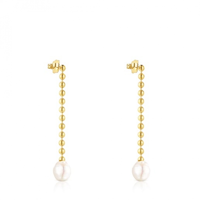 Tous Long Gloss With Pearl Ohrringe Gold | Österreich-IWDSJC519