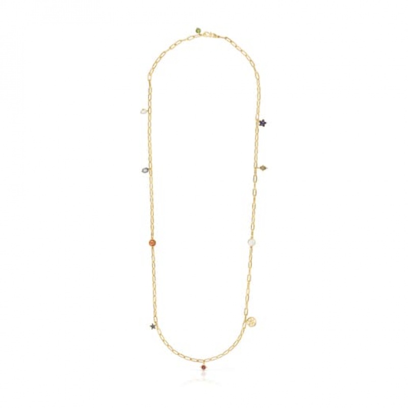 Tous Long Magic Nature With Gemstones Halskette Gold | Österreich-KTNELB169