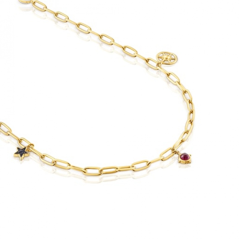 Tous Long Magic Nature With Gemstones Halskette Gold | Österreich-KTNELB169
