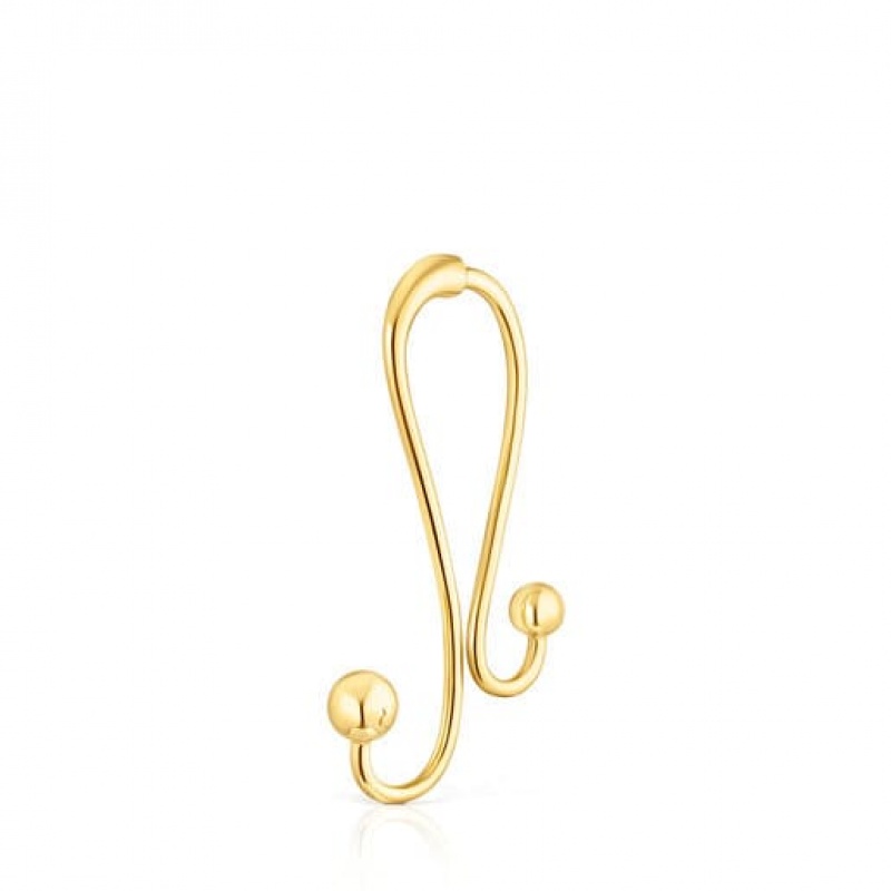 Tous Long Plump 1/2 Ohrringe Gold | Österreich-GLUJMC026