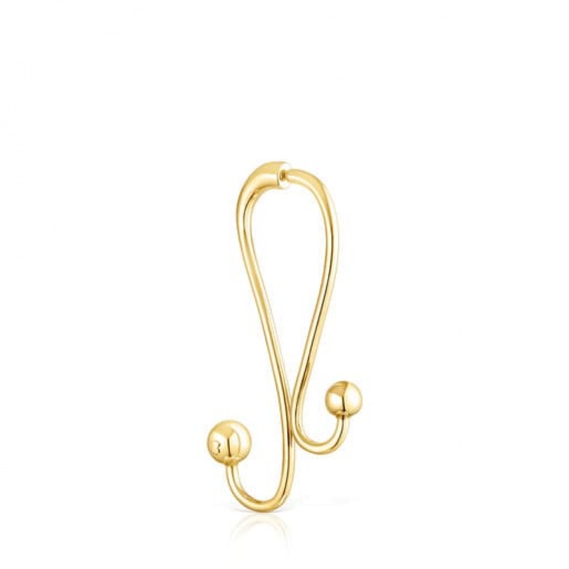Tous Long Plump 1/2 Ohrringe Gold | Österreich-GLUJMC026