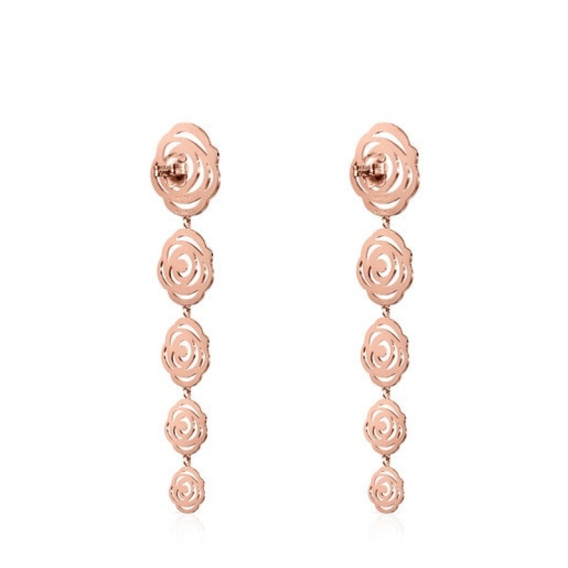 Tous Long Rosa De Abril Ohrringe Rosa Gold | Österreich-YXWZHL043