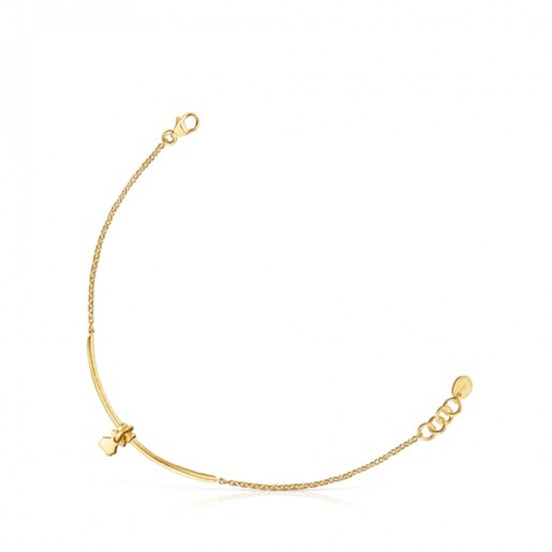 Tous Luah Bear With Quartz Armband Gold | Österreich-QRPJLS123