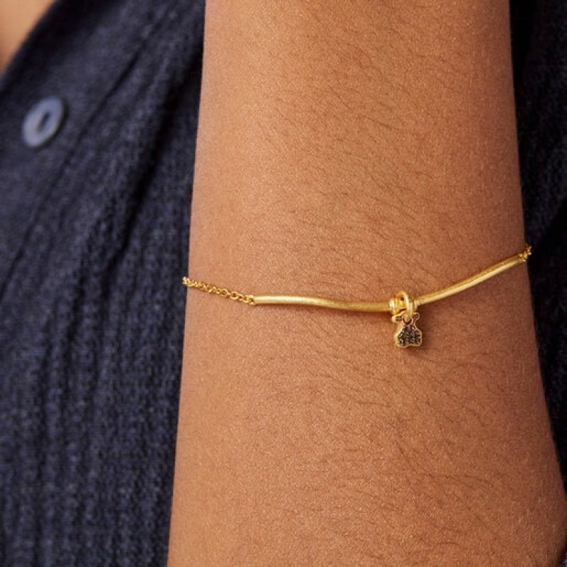Tous Luah Bear With Quartz Armband Gold | Österreich-QRPJLS123