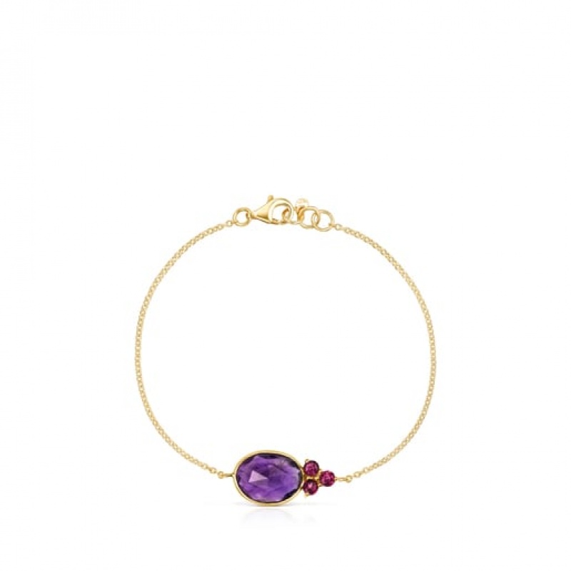 Tous Luz With Amethyst Rhodolite Armband Gold | Österreich-OCEPAX690