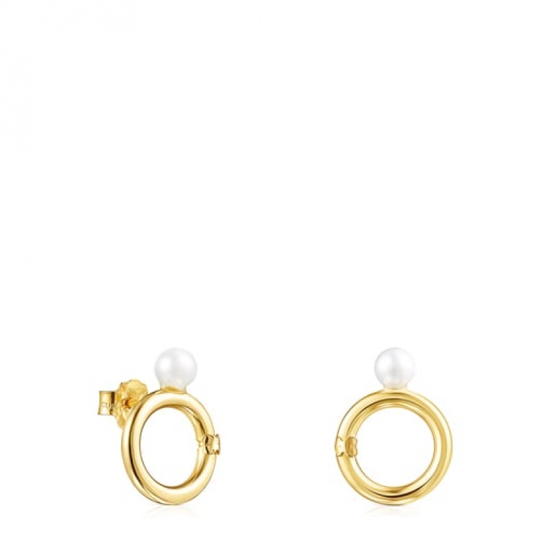 Tous Luz With Crystal Pearl Ohrringe Gold | Österreich-CRQBFI940