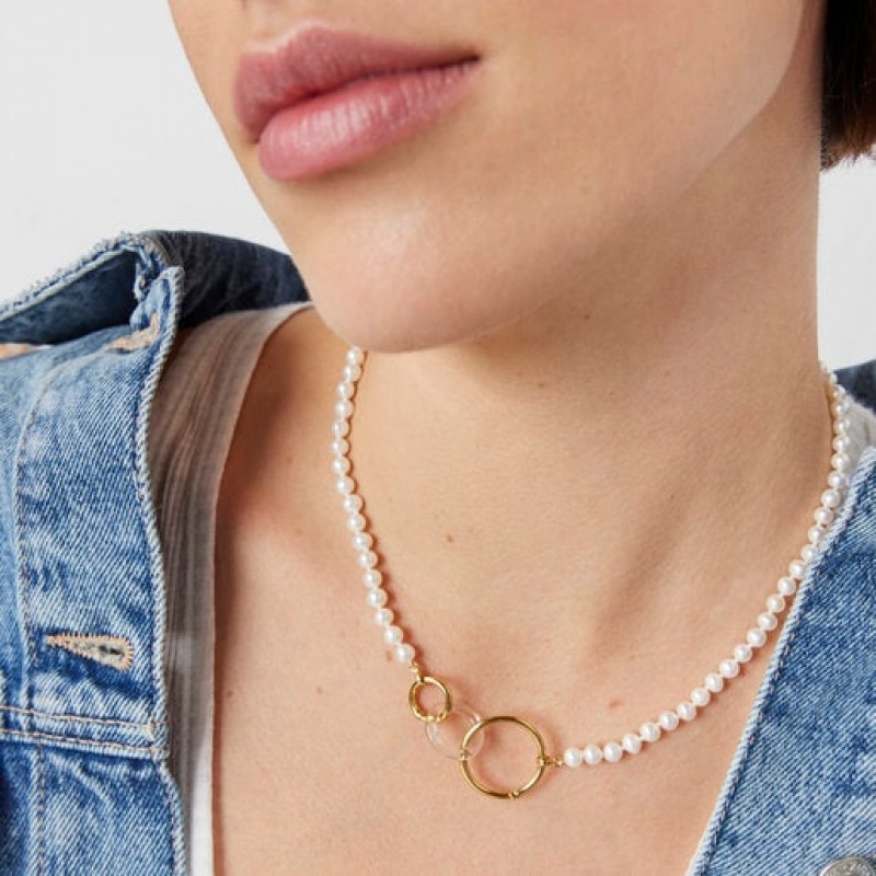 Tous Luz With Crystal Pearl Ohrringe Gold | Österreich-CRQBFI940