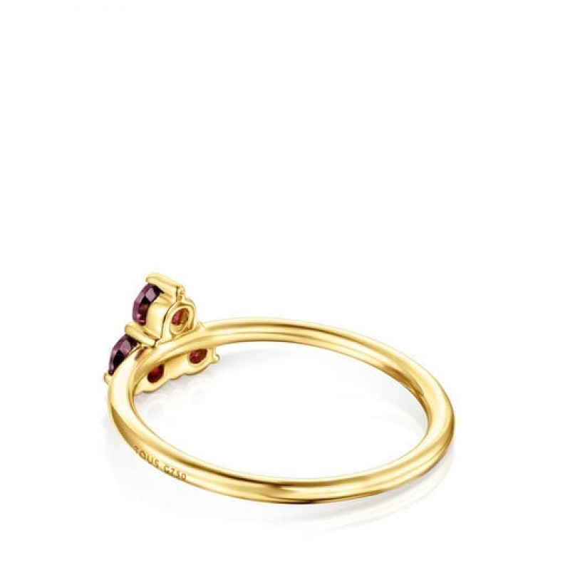 Tous Luz With Faceted Rhodolites Ring Gold | Österreich-EUBYMN963