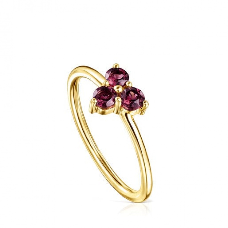 Tous Luz With Faceted Rhodolites Ring Gold | Österreich-EUBYMN963