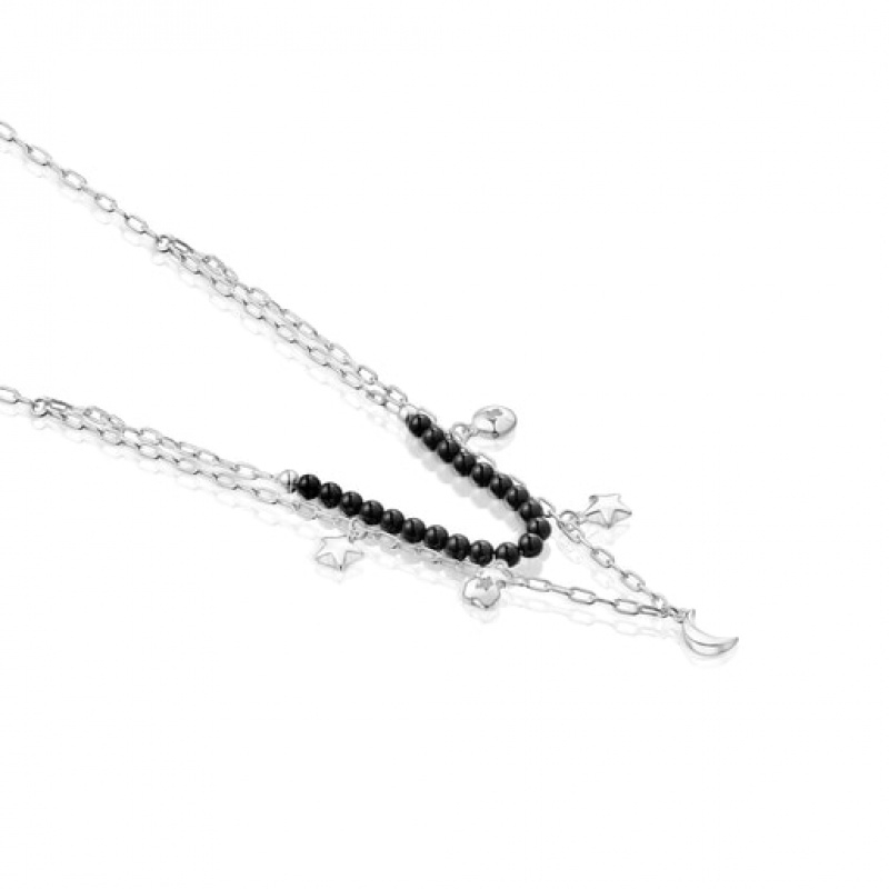 Tous Magic Nature Double With Onyx Halskette Silber | Österreich-HMXUZG720