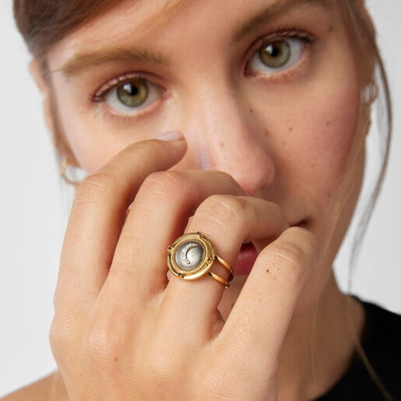 Tous Magic Nature Moon With Diamonds Ring Gold | Österreich-AZHUYS196