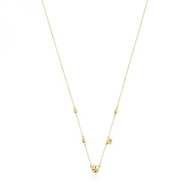 Tous Magic Nature Star With Diamonds Halskette Gold | Österreich-YLCBSN719
