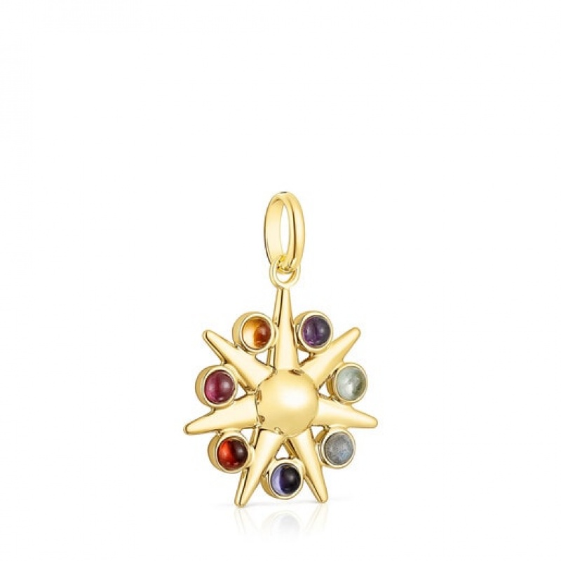 Tous Magic Nature Sun With Gemstones Anhänger Gold | Österreich-XWVNUK813