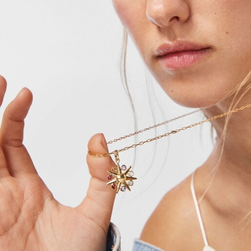 Tous Magic Nature Sun With Gemstones Anhänger Gold | Österreich-XWVNUK813