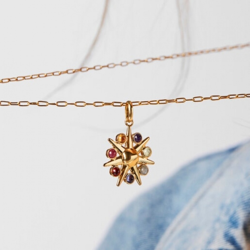 Tous Magic Nature Sun With Gemstones Anhänger Gold | Österreich-XWVNUK813