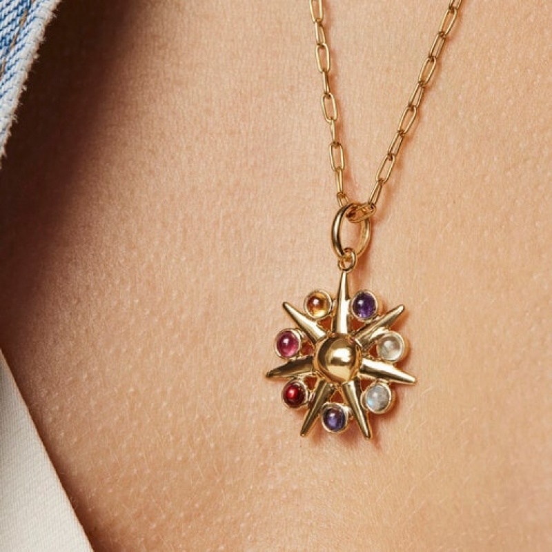 Tous Magic Nature Sun With Gemstones Anhänger Gold | Österreich-XWVNUK813