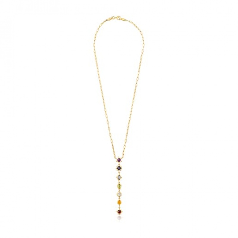 Tous Magic Nature With Gemstone Strip Halskette Gold | Österreich-RPAXUI349