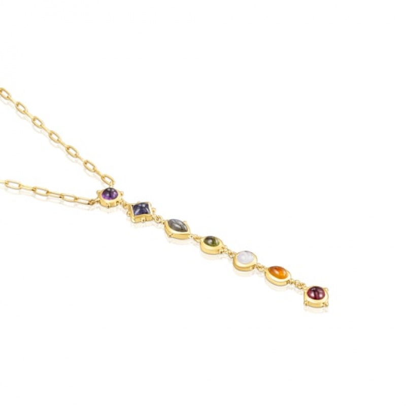 Tous Magic Nature With Gemstone Strip Halskette Gold | Österreich-RPAXUI349