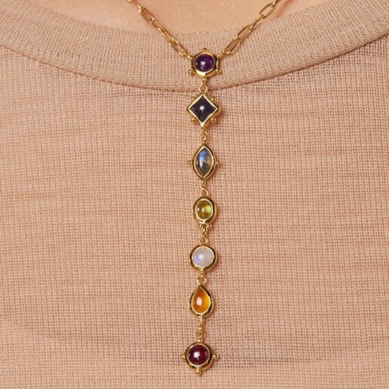 Tous Magic Nature With Gemstone Strip Halskette Gold | Österreich-RPAXUI349