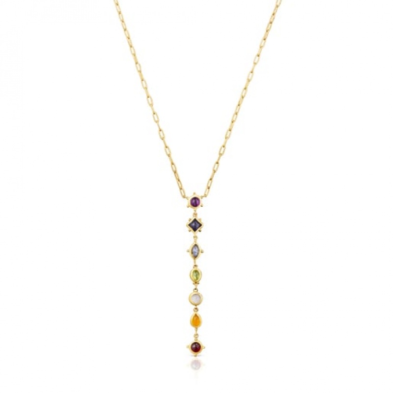 Tous Magic Nature With Gemstone Strip Halskette Gold | Österreich-RPAXUI349