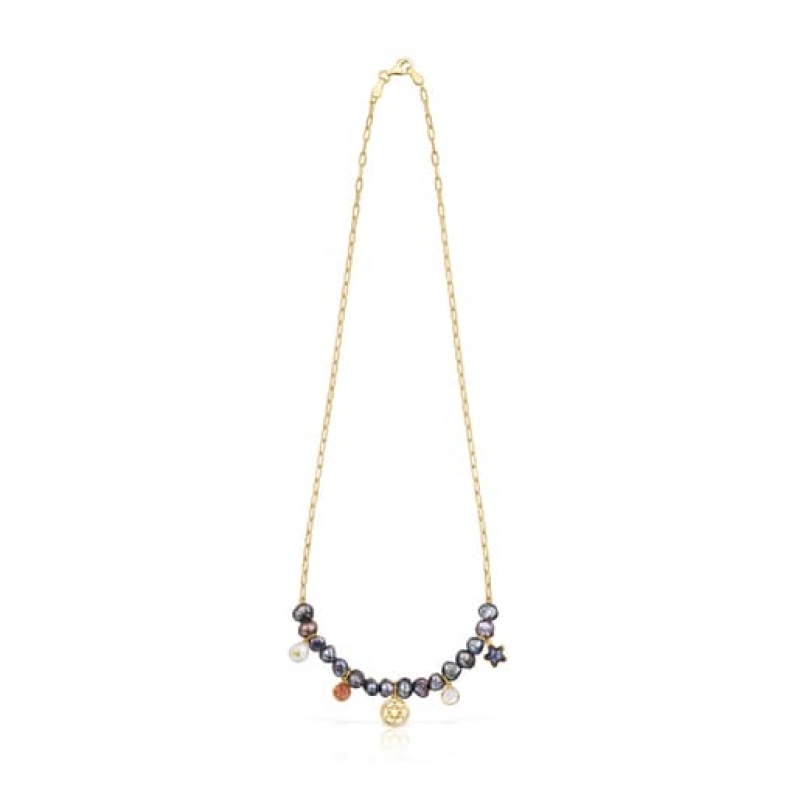 Tous Magic Nature With Gray Pearls Halskette Gold | Österreich-MSCFLG296