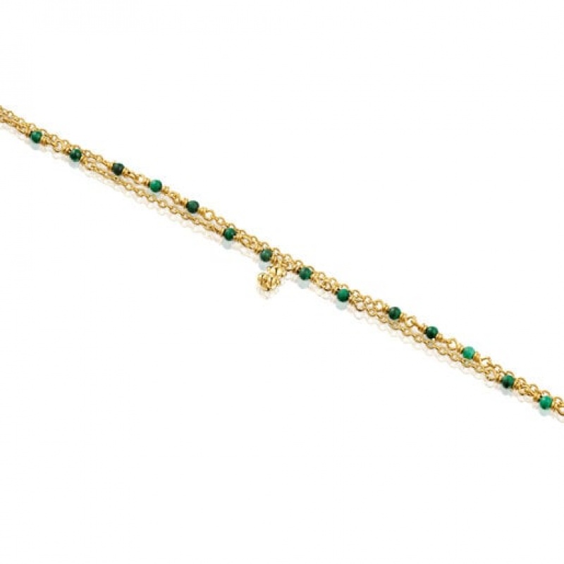 Tous Malachite Bold Bear Armband Gold | Österreich-JLSDYK852