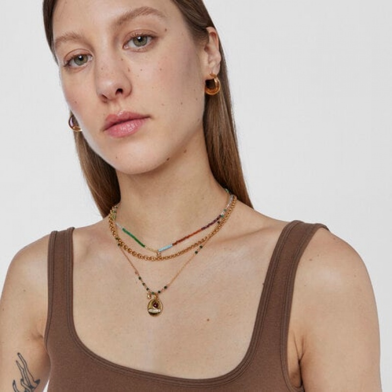 Tous Malachite Bold Bear Halskette Gold | Österreich-NXRAVH419