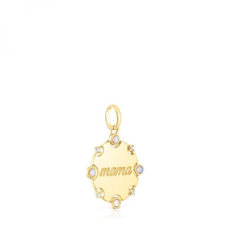 Tous Mama Medallion With Diamonds Anhänger Gold | Österreich-EAGTQO026