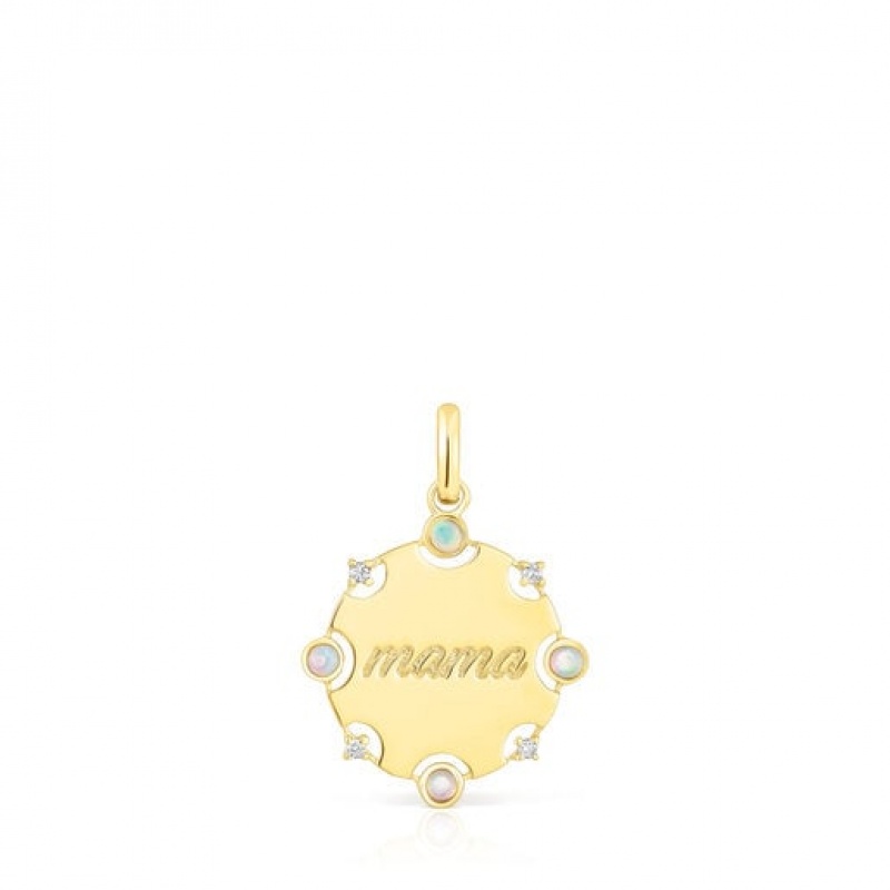 Tous Mama Medallion With Diamonds Anhänger Gold | Österreich-EAGTQO026