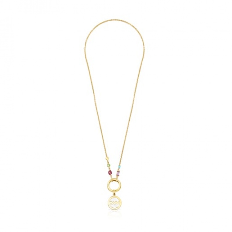 Tous Mama Medallion With Gemstones Halskette Gold | Österreich-KISMTE892