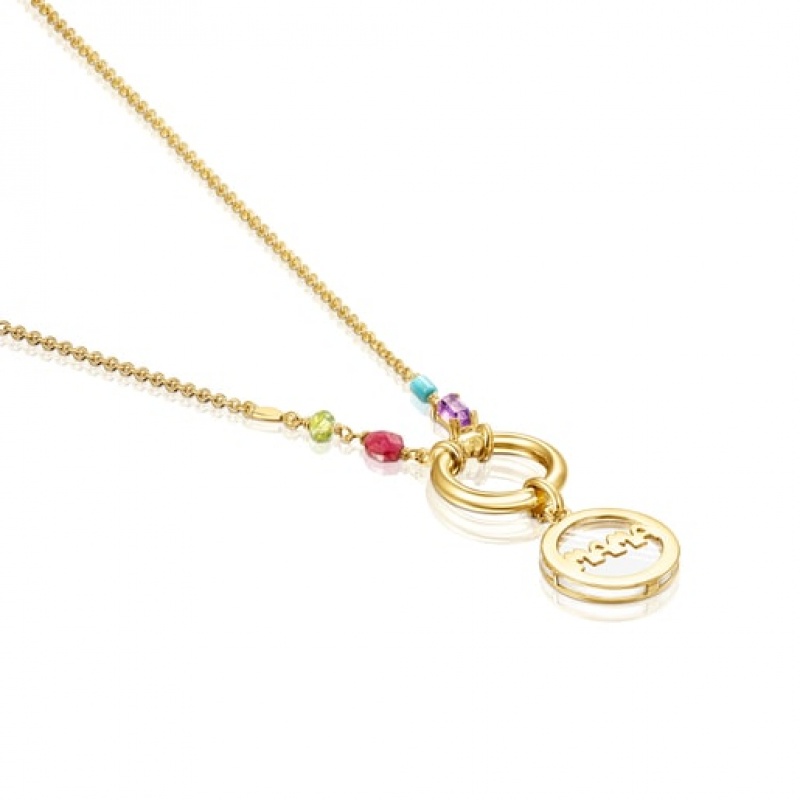 Tous Mama Medallion With Gemstones Halskette Gold | Österreich-KISMTE892