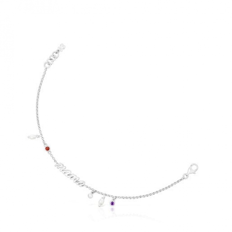 Tous Mama With Cultured Pearls Gemstones Mama Armband Silber | Österreich-PIJOAY459